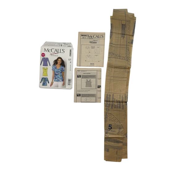 MCCALLS Palmer Pletsch Cowl Neck Top Pattern Size B5 8-10-12-14-16 Uncut M6963 - Picture 4 of 4